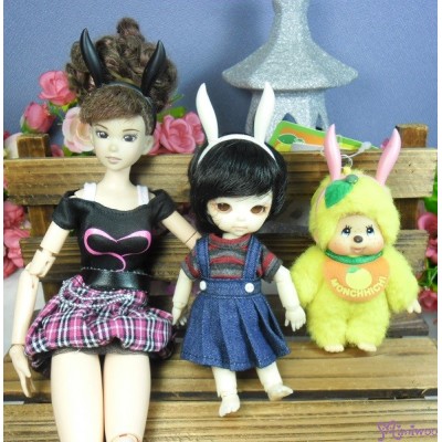 1/6 Bjd Doll Miniature Mini Bunny Ear Pink TPS126BPNK ~ LAST ~ 